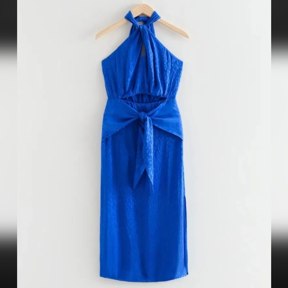 NWT & Other Stories Halter Cutout Dress Midi